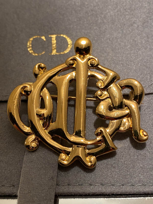 Christian Dior Rare gold brooch