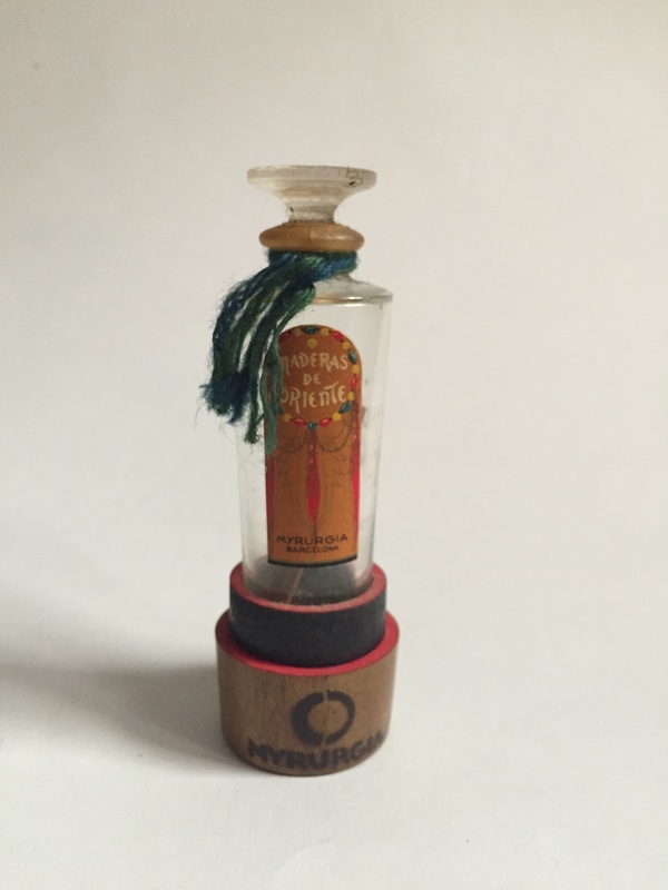 Vintage Maderas De Oriente by Myrurgia Mini EMPTY Perfume de tocador Spain  w BOX
