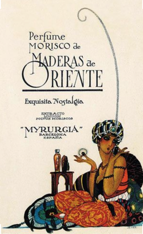 Vintage Maderas De Oriente by Myrurgia Mini EMPTY Perfume de tocador Spain  w BOX